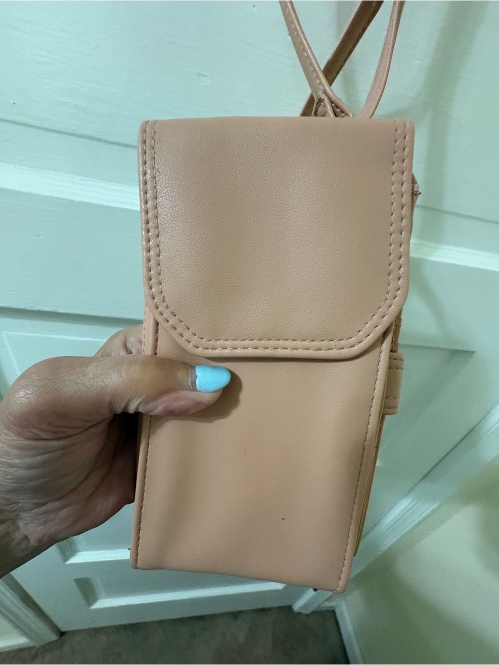 Women's Crossbody Phone Wallet - Blush Pink